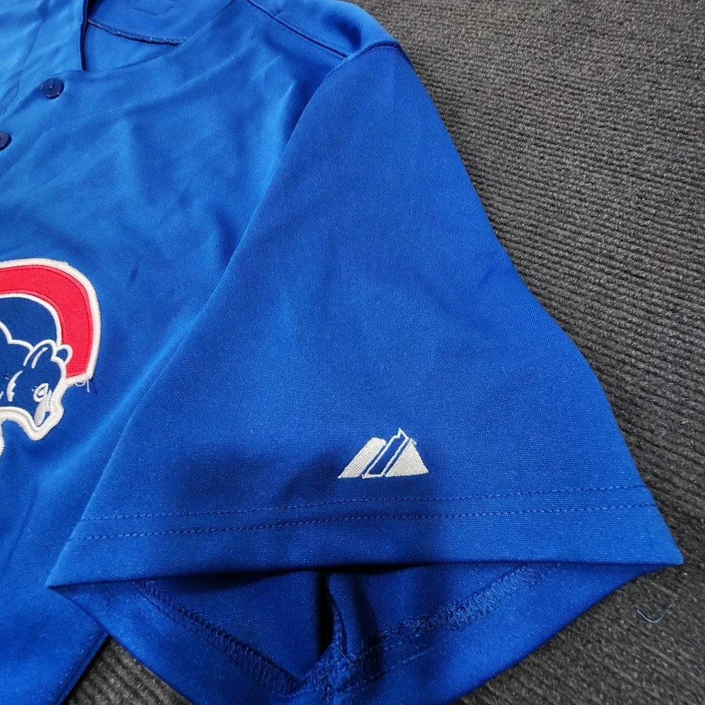 Majestic Ryne Sandberg #23 Chicago Cubs Baseball Jersey Mens Sz52 Blue Retro
